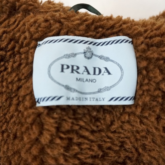 PRADA Houndstooth Wool Belted Winter Coat - Picture 8 of 8